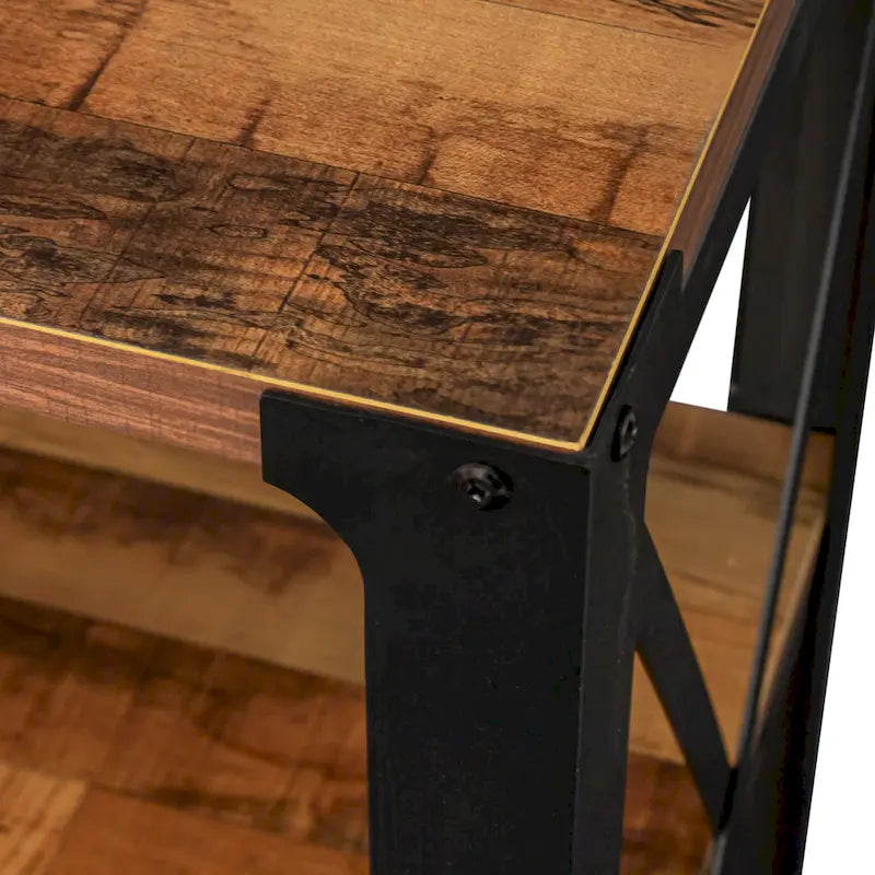 Meuble TV en noyer à étagères ouvertes, simple, 180 cm