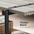 41 Grande table basse industrielle à 2 niveaux en bois avec étagère de rangement