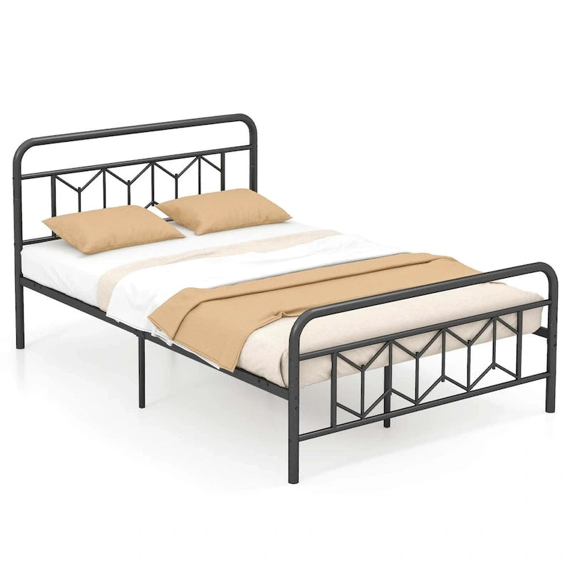 Cadre de lit Costway, base de matelas pour lit jumeau/double/queen/king, avec