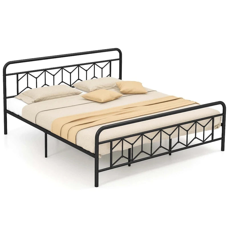 Cadre de lit Costway, base de matelas pour lit jumeau/double/queen/king, avec