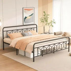 Cadre de lit Costway, base de matelas pour lit jumeau/double/queen/king, avec