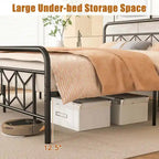Cadre de lit Costway, base de matelas pour lit jumeau/double/queen/king, avec