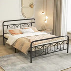 Cadre de lit Costway, base de matelas pour lit jumeau/double/queen/king, avec