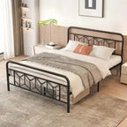 Cadre de lit Costway, base de matelas pour lit jumeau/double/queen/king, avec