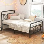 Cadre de lit Costway, base de matelas pour lit jumeau/double/queen/king, avec