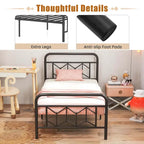 Cadre de lit Costway, base de matelas pour lit jumeau/double/queen/king, avec