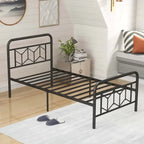 Cadre de lit Costway, base de matelas pour lit jumeau/double/queen/king, avec