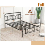 Cadre de lit Costway, base de matelas pour lit jumeau/double/queen/king, avec