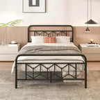 Cadre de lit Costway, base de matelas pour lit jumeau/double/queen/king, avec