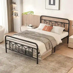 Cadre de lit Costway, base de matelas pour lit jumeau/double/queen/king, avec