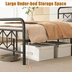 Cadre de lit Costway, base de matelas pour lit jumeau/double/queen/king, avec
