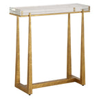 Table d'appoint en cristal épais haut de gamme - 24 - Or antique