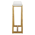 Table d'appoint en cristal épais haut de gamme - 24 - Or antique