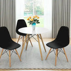 Gymax Lot de 2 Chaises de Salle à Manger Modernes sans Accoudoirs pour Bureau à Domicile avec Bois - Voir Détails