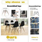 Gymax Lot de 2 Chaises de Salle à Manger Modernes sans Accoudoirs pour Bureau à Domicile avec Bois - Voir Détails