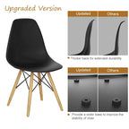 Gymax Lot de 2 Chaises de Salle à Manger Modernes sans Accoudoirs pour Bureau à Domicile avec Bois - Voir Détails