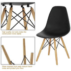 Gymax Lot de 2 Chaises de Salle à Manger Modernes sans Accoudoirs pour Bureau à Domicile avec Bois - Voir Détails