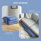 Chaise longue de sol pliante bleue, réglable sur 6 angles, 1 personne