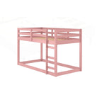 Lit mezzanine jumeau polyvalent en bois avec lattes intégrées et garde-corps