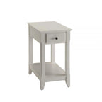 Table d'appoint rectangulaire peu encombrante en bois de 23 po avec deux étagères de rangement et un tiroir pour le salon - 13L x 22W x 23H