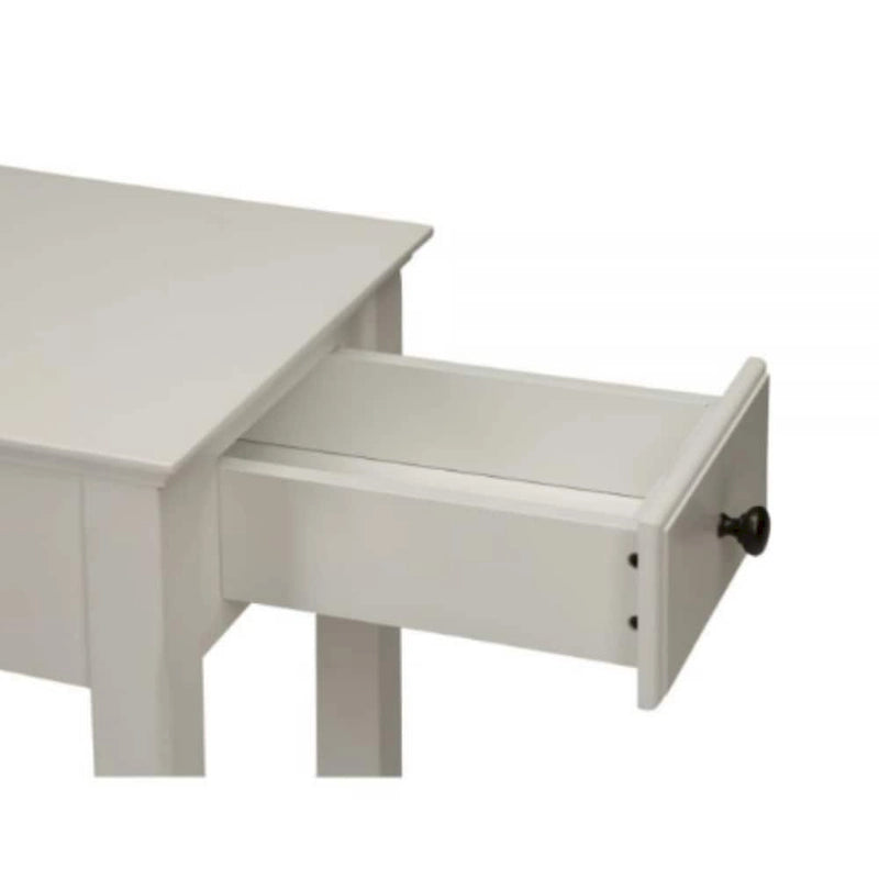 Table d'appoint rectangulaire peu encombrante en bois de 23 po avec deux étagères de rangement et un tiroir pour le salon - 13L x 22W x 23H