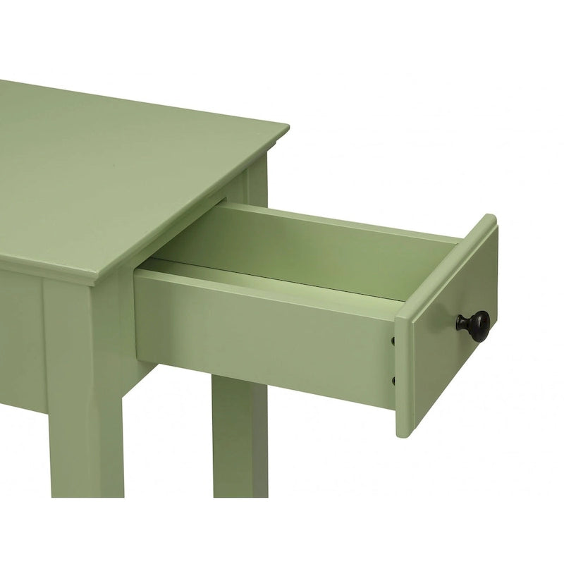 Table d'appoint rectangulaire peu encombrante en bois de 23 po avec deux étagères de rangement et un tiroir pour le salon - 13L x 22W x 23H