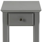 Table d'appoint rectangulaire peu encombrante en bois de 23 po avec deux étagères de rangement et un tiroir pour le salon - 13L x 22W x 23H