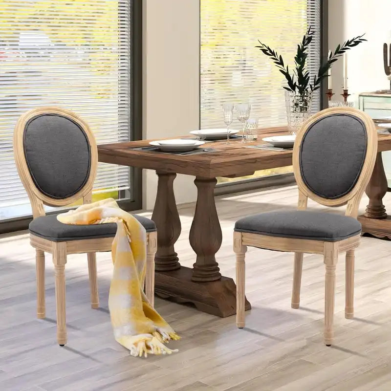 Chaise de salle à manger rembourrée – Marron / Vert olive / Gris foncé / Orange / Noir / Beige / Bleu marine, Cuir & Tissu & Velours