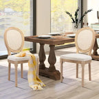 Chaise de salle à manger rembourrée – Marron / Vert olive / Gris foncé / Orange / Noir / Beige / Bleu marine, Cuir & Tissu & Velours