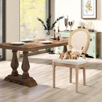 Chaise de salle à manger rembourrée – Marron / Vert olive / Gris foncé / Orange / Noir / Beige / Bleu marine, Cuir & Tissu & Velours