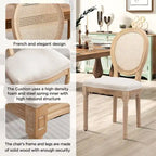 Chaise de salle à manger rembourrée – Marron / Vert olive / Gris foncé / Orange / Noir / Beige / Bleu marine, Cuir & Tissu & Velours