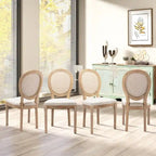 Chaise de salle à manger rembourrée – Marron / Vert olive / Gris foncé / Orange / Noir / Beige / Bleu marine, Cuir & Tissu & Velours