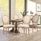 Chaise de salle à manger rembourrée – Marron / Vert olive / Gris foncé / Orange / Noir / Beige / Bleu marine, Cuir & Tissu & Velours