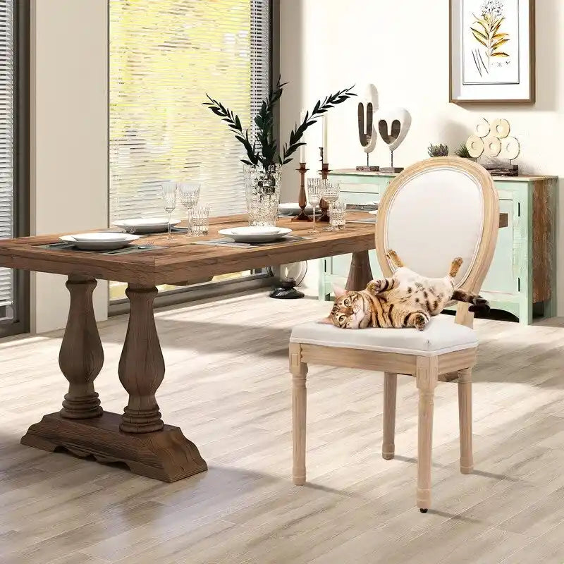 Chaise de salle à manger rembourrée – Marron / Vert olive / Gris foncé / Orange / Noir / Beige / Bleu marine, Cuir & Tissu & Velours