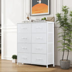 Commode en tissu à 8 tiroirs — Noir / Blanc / Espresso / Gris
