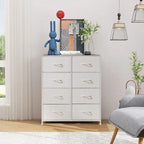 Commode en tissu à 8 tiroirs — Noir / Blanc / Espresso / Gris