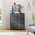 Commode en tissu à 8 tiroirs — Noir / Blanc / Espresso / Gris