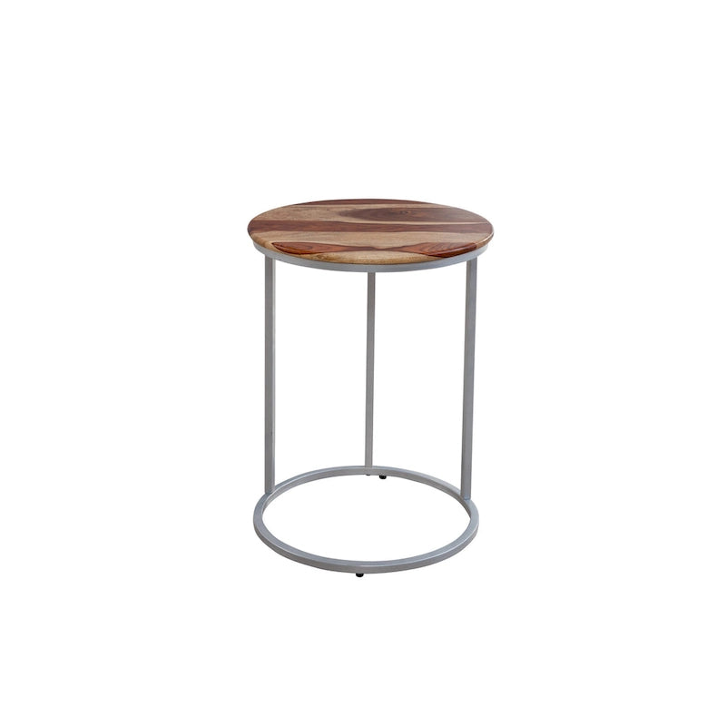 Table d'appoint en C Union en bois massif et métal