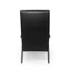Fauteuil d'appoint du milieu du siècle, blanc/noir mat, capitonné, une place