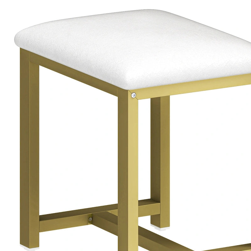 Bureau d'angle en L blanc pour manucure avec tabouret et tiroirs LED, 1 personne