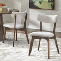 Chaise de salle à manger du milieu du siècle, Beige / Orange automne / Gris foncé / Vert concombre, Lot de 2