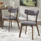 Chaise de salle à manger du milieu du siècle, Beige / Orange automne / Gris foncé / Vert concombre, Lot de 2