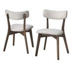 Chaise de salle à manger du milieu du siècle, Beige / Orange automne / Gris foncé / Vert concombre, Lot de 2