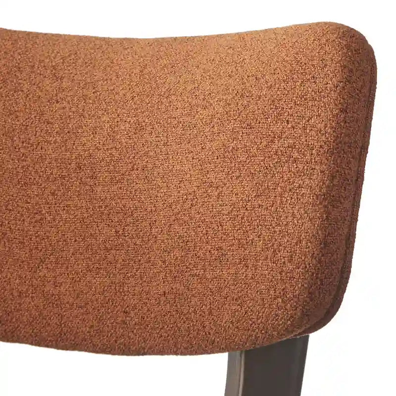Chaise de salle à manger du milieu du siècle, Beige / Orange automne / Gris foncé / Vert concombre, Lot de 2