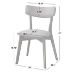 Chaise de salle à manger du milieu du siècle, Beige / Orange automne / Gris foncé / Vert concombre, Lot de 2