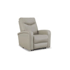 Fauteuil inclinable électrique moderne marron/gris, 1 place, avec têtière réglable