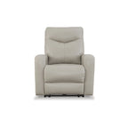 Fauteuil inclinable électrique moderne marron/gris, 1 place, avec têtière réglable