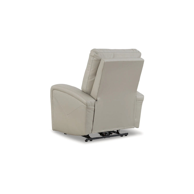 Fauteuil inclinable électrique moderne marron/gris, 1 place, avec têtière réglable