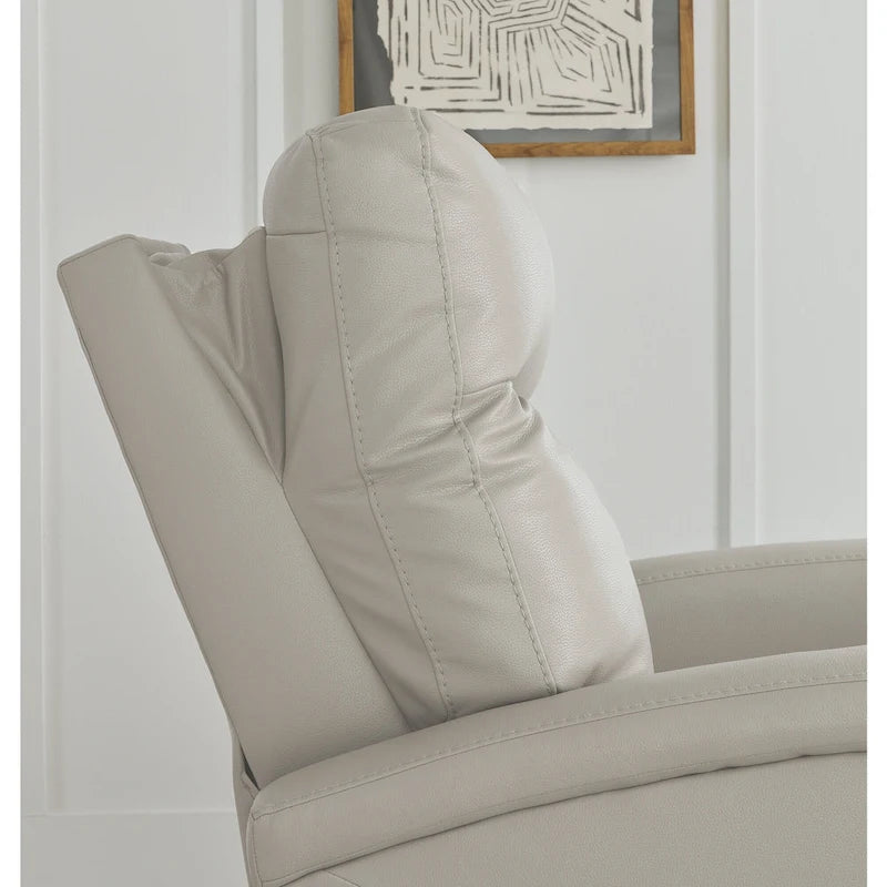 Fauteuil inclinable électrique moderne marron/gris, 1 place, avec têtière réglable