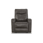 Fauteuil inclinable électrique moderne marron/gris, 1 place, avec têtière réglable